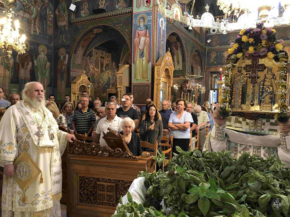 Η ΕΟΡΤΗ ΤΗΣ ΥΨΩΣΕΩΣ ΤΟΥ ΤΙΜΙΟΥ ΣΤΑΥΡΟΥ ΣΤΟΝ ΙΕΡΟ ΝΑΟ ΑΓΙΟΥ ΔΗΜΗΤΡΙΟΥ ΒΥΡΩΝΟΣ