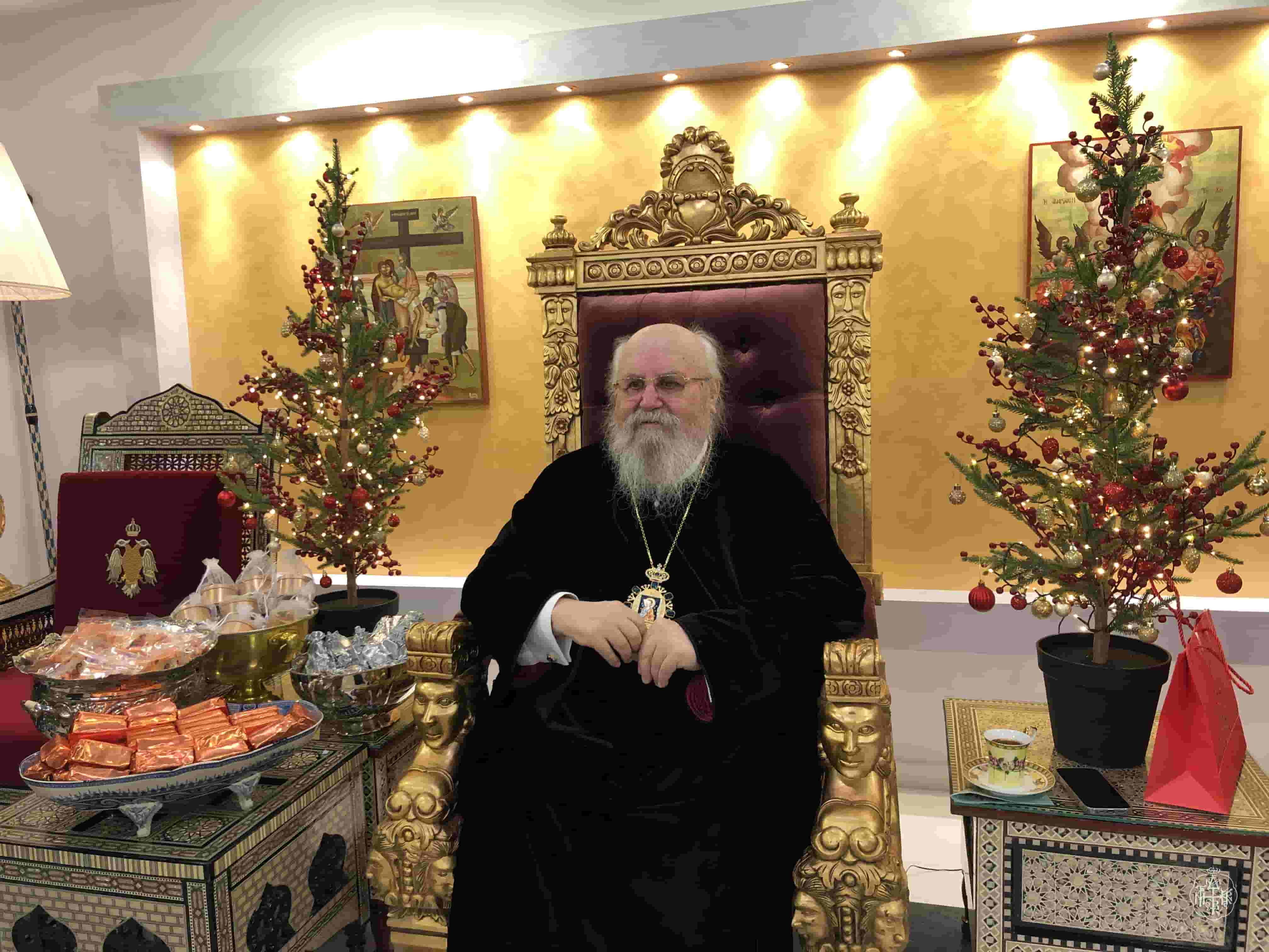 ΕΟΡΤΙΕΣ ΕΥΧΕΣ ΣΤΟΝ ΣΕΒΑΣΜΙΩΤΑΤΟ ΠΟΙΜΕΝΑΡΧΗ ΜΑΣ κ. ΔΑΝΙΗΛ ΓΙΑ ΤΑ ΟΝΟΜΑΣΤΗΡΙΑ ΤΟΥ, ΣΤΑ ΓΡΑΦΕΙΑ ΤΗΣ ΙΕΡΑΣ ΜΗΤΡΟΠΟΛΕΩΣ ΜΑΣ